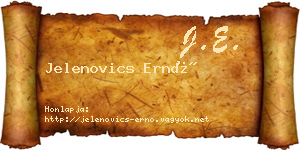 Jelenovics Ernő névjegykártya